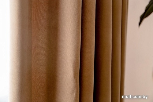 Комплект штор Decoretto Канвас теплый КТП-K33 3.5x2.6 м (песочный, 2 шт)