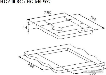 Варочная панель Weissgauff HG 640 WG