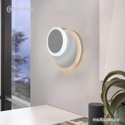 Бра Estares Geometria Round 12W 2R-185x53-WHITE/WHITE-220-IP20_2021