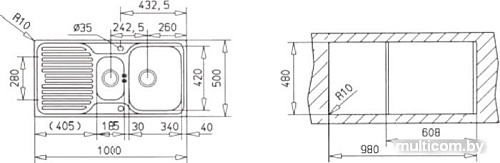 Кухонная мойка TEKA Princess 1 1/2C 1E MTX [30000173]