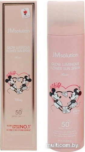 Спрей солнцезащитный JMsolution Glow Luminous Flower Sun Spray Rose Disney Ship (180 мл)