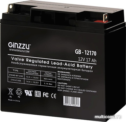 Аккумулятор для ИБП Ginzzu GB-12170 (12В/17 А&middot;ч)