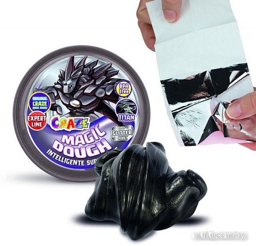 Тесто для лепки Craze Magic Dough Попрыгунчик Титан 34903.C (черный)