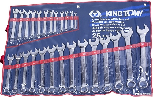 Набор ключей King Tony 1226MR (26 предметов)