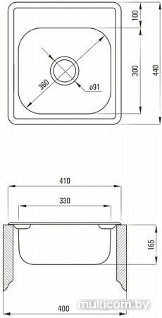 Кухонная мойка Deante Mercato ZHM 3100 (декор)