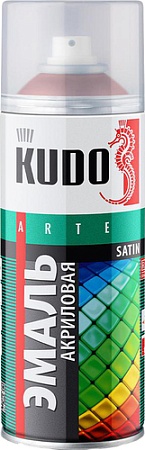 Эмаль Kudo универсальная Satin RAL 8003 0.52 л (коричневый)