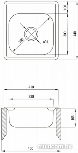 Кухонная мойка Deante Mercato ZHM 3100 (декор)