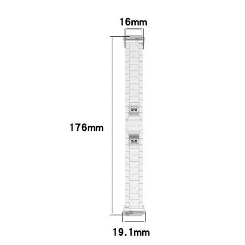 Браслет Rumi Snake металлический блочный для Huawei Band 7 (серебристый)