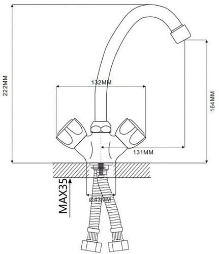 Смеситель Ekko E4112-2