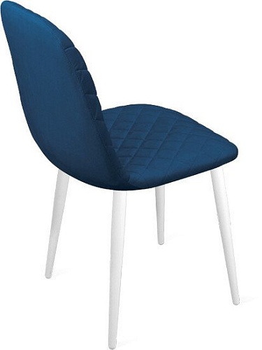 Стул Трия Ричи К1С (белый матовый/велюр Confetti Blue)