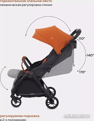 Коляска прогулочная «книга» Rant Sky RA400 (caramel)