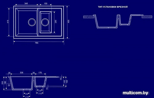 Кухонная мойка AV Engineering Platinum AV765495PSN (песочный)
