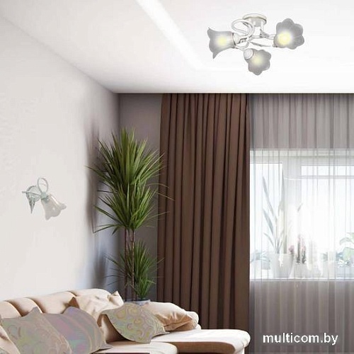 Припотолочная люстра Элетех Бонни 131 НПБ 01-3х60-205 Е27 1005404778 (белый/золото)