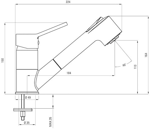 Смеситель Deante Narcyz BDN 071M