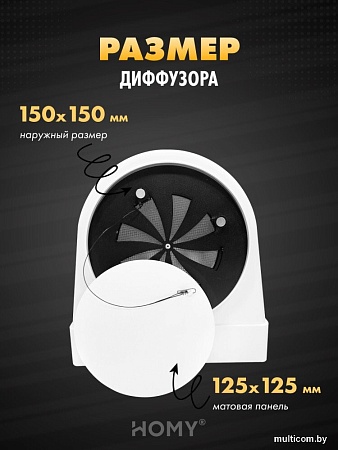 Вентиляционная решетка HOMY AO150W