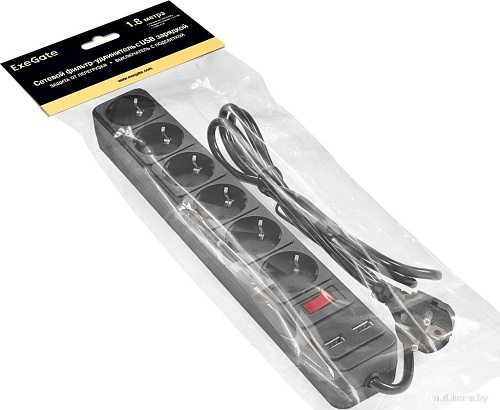 Сетевой фильтр ExeGate SP-6-USB-1.8B