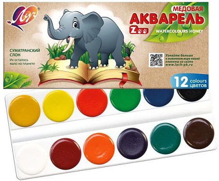 Акварельные краски Луч Zoo 19С1247-08 (12 цв)