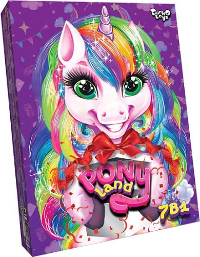 Набор для создания поделок/игрушек Danko Toys Pony Land 7 в 1 PL-01-01 (фиолетовый)