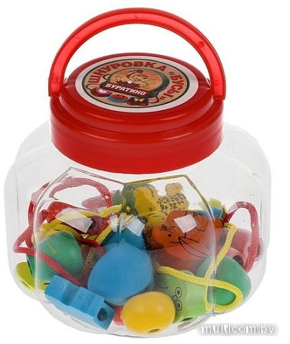 Шнуровка Буратино Бусы на шнуровке SIM-20170628-16-R