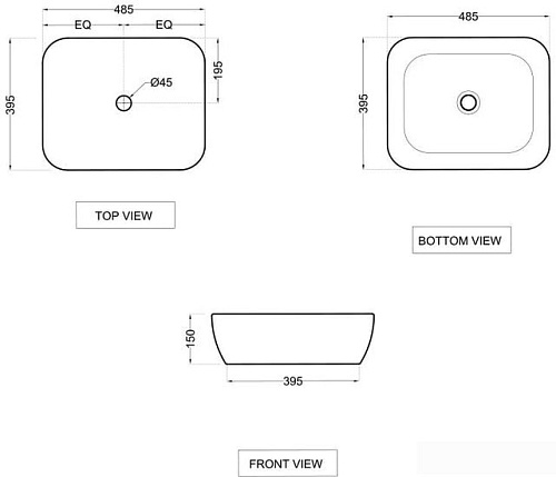 Умывальник Jaquar JDS-WHT-25909