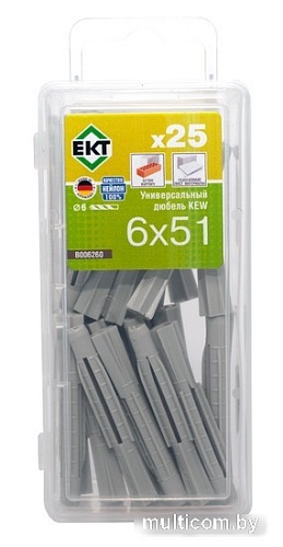 Дюбель распорный ЕКТ B006260 (25 шт)