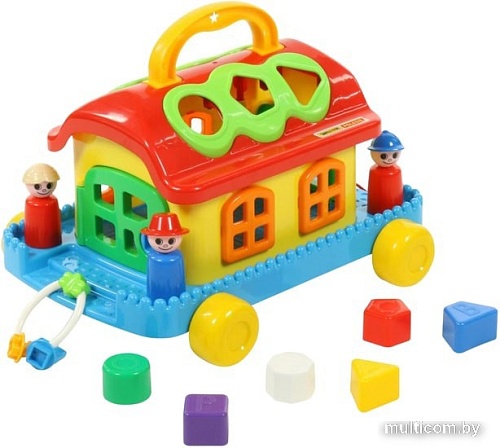 Сортер Полесье Сказочный домик на колесиках (в сеточке)