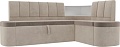 Угловой диван Mebelico Тефида 107512 (правый, коричневый/бежевый)