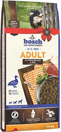 Сухой корм для собак Bosch HPC Adult Duck & Rice 3 кг