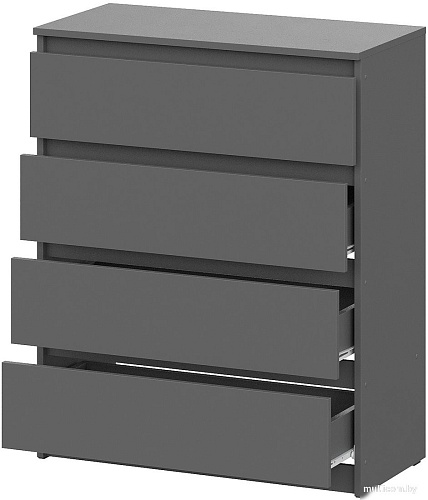 Комод Mio Tesoro Денвер 4 ящика (графит серый)