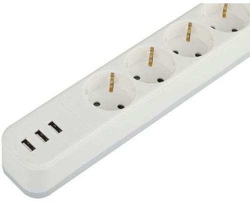 Сетевой фильтр ЭРА USF-4es-3m-3xUSBA-W Б0059569