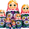 Развивающая игра Брестская Матрешка С букетом ромашек (набор 7 шт)