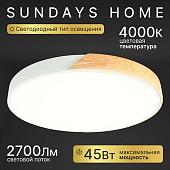 Люстра средней высоты Sundays Home 240924-20 5832 (белый/светлое дерево)