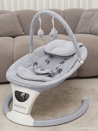 Детские шезлонги и качалки Amarobaby Teddy Swing AB24-22TED/11 (серый)