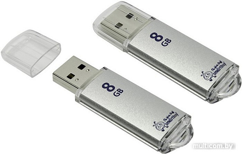 USB Flash Smart Buy 8GB V-Cut Silver [SB8GBVC-S]