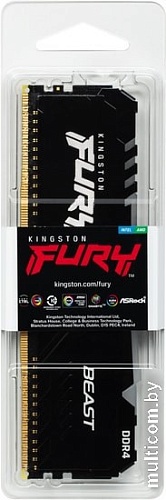 Оперативная память Kingston FURY Beast RGB 32ГБ DDR4 3200 МГц KF432C16BB2A/32
