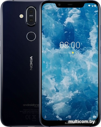 Смартфон Nokia 8.1 (индиго/серебристый)