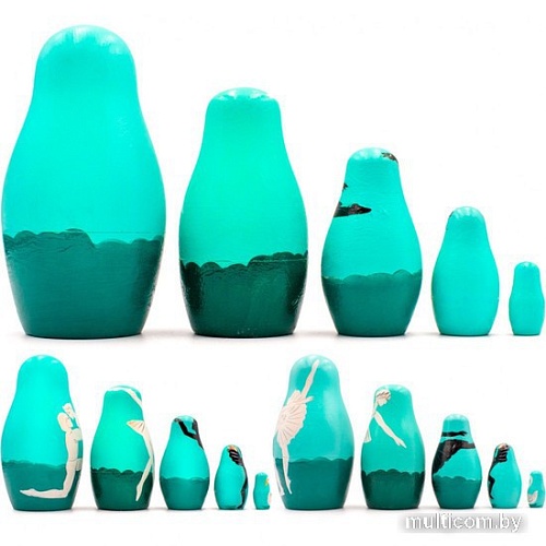 Развивающая игра Брестская Матрешка С артистами балета Лебединое озеро (набор 5 шт)