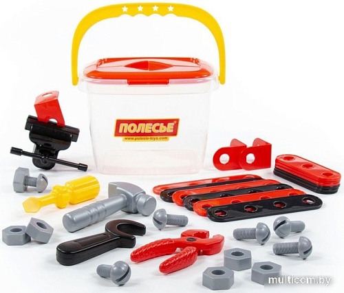 Набор инструментов игрушечных Полесье Механик 56603 (в ведерке)