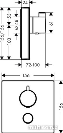 Смеситель Hansgrohe ShowerSelect Highflow 157354000