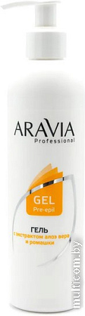 Гель Aravia Professional перед депиляцией с экстрактами алоэ вера и ромашки (300 мл)