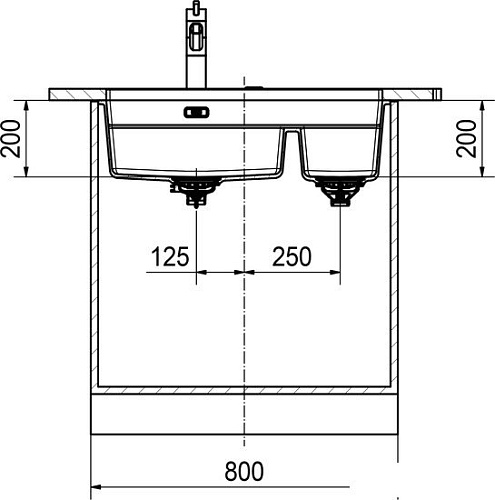 Кухонная мойка Franke Kubus 2 KNG 120 125.0528.636 (оникс)