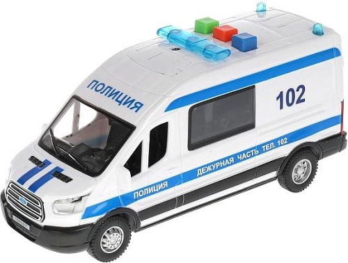 Игрушечный транспорт Технопарк Ford Transit Полиция TRANSITVAN-16PLPOL-WH