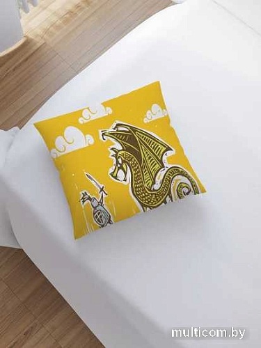 Чехол на подушку JoyArty Сражение с драконом sl_17906