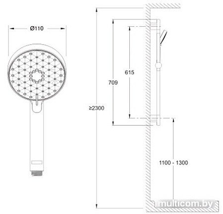 Душевой гарнитур Jacob Delafon Awaken Organic [E99899RU-CP]