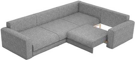 Угловой диван Mebelico Мэдисон Long 59171 (рогожка серый/бежевый/коричневый)