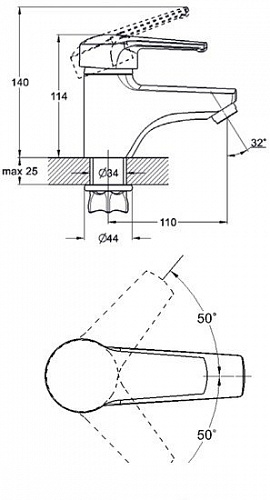 Смеситель Solone SIT1-A182YW (белый)