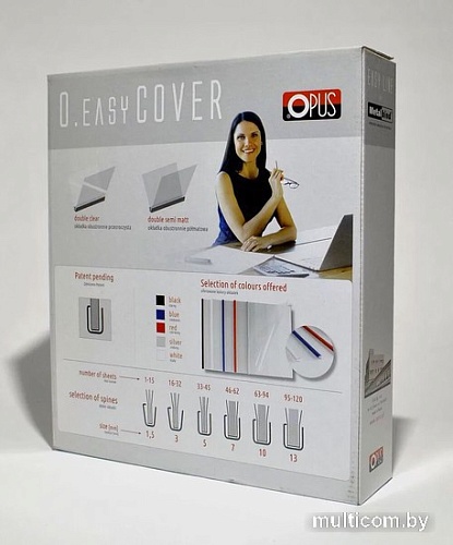 Картонная обложка для переплета OPUS EasyCover A4 10 мм EASYCOVERA4DC10BIA30 (30 шт, прозрачный белый)