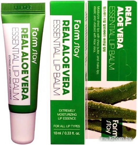 FarmStay Бальзам для губ Real Aloe Vera Essential Lip Balm (10 мл)