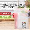 Пакеты фасовочные Staff Zip Lock 608168 (100 шт)