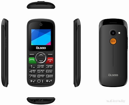 Кнопочный телефон Olmio C18 (черный)